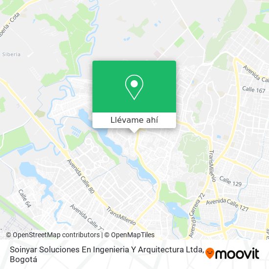 Mapa de Soinyar Soluciones En Ingenieria Y Arquitectura Ltda