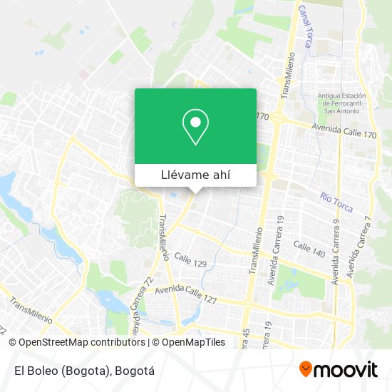 Mapa de El Boleo (Bogota)