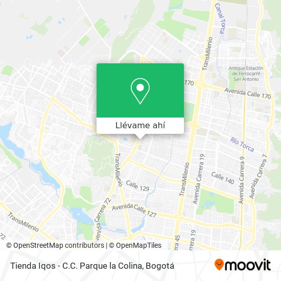 Mapa de Tienda Iqos - C.C. Parque la Colina
