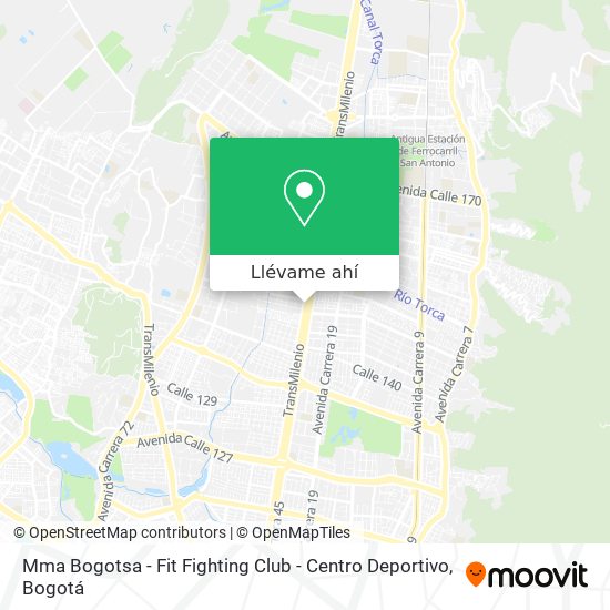 Mapa de Mma Bogotsa - Fit Fighting Club - Centro Deportivo