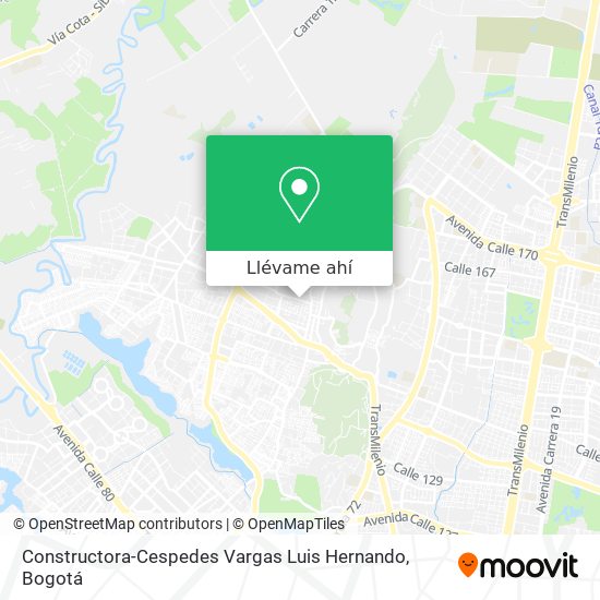 Mapa de Constructora-Cespedes Vargas Luis Hernando