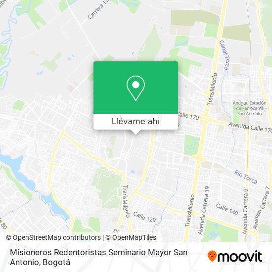 Mapa de Misioneros Redentoristas Seminario Mayor San Antonio