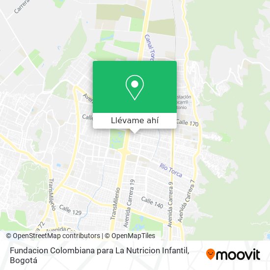 Mapa de Fundacion Colombiana para La Nutricion Infantil