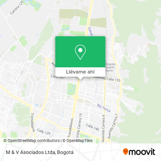 Mapa de M & V Asociados Ltda