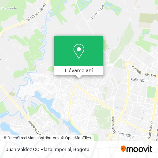 Mapa de Juan Valdez CC Plaza Imperial