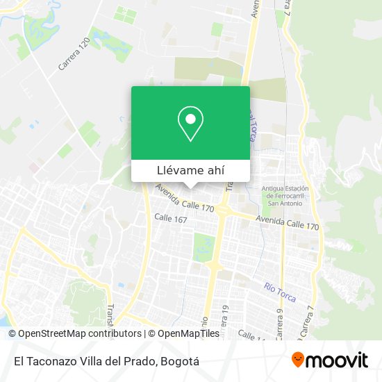 Mapa de El Taconazo Villa del Prado