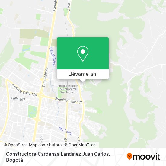 Mapa de Constructora-Cardenas Landinez Juan Carlos