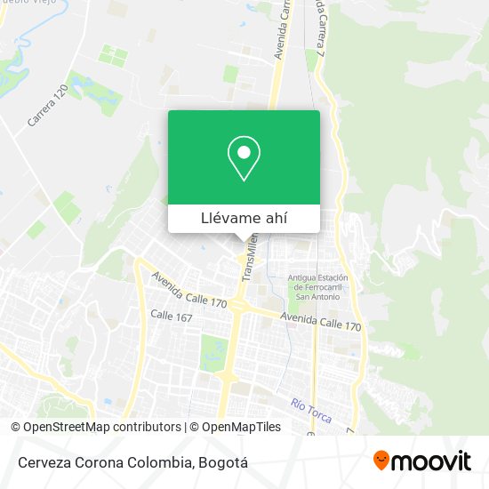Mapa de Cerveza Corona Colombia