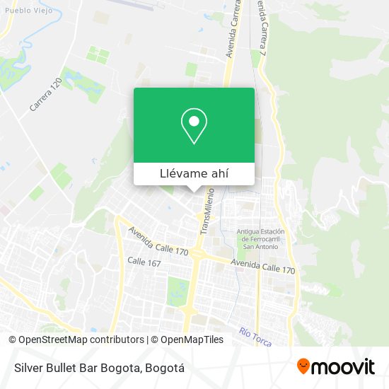 Mapa de Silver Bullet Bar Bogota