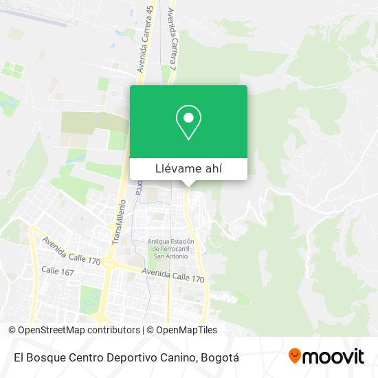 Mapa de El Bosque Centro Deportivo Canino