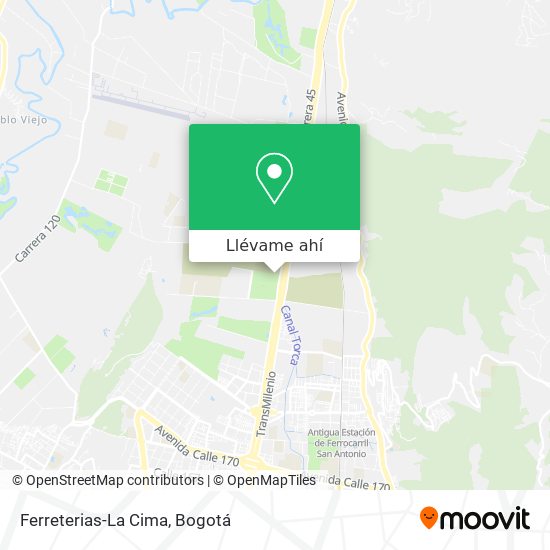 Mapa de Ferreterias-La Cima