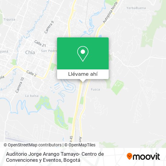 Mapa de Auditorio Jorge Arango Tamayo- Centro de Convenciones y Eventos