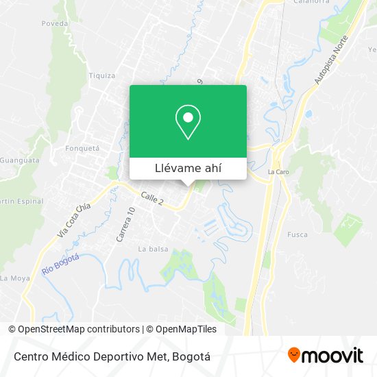 Mapa de Centro Médico Deportivo Met