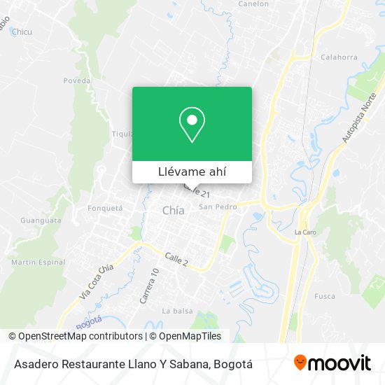 Mapa de Asadero Restaurante Llano Y Sabana