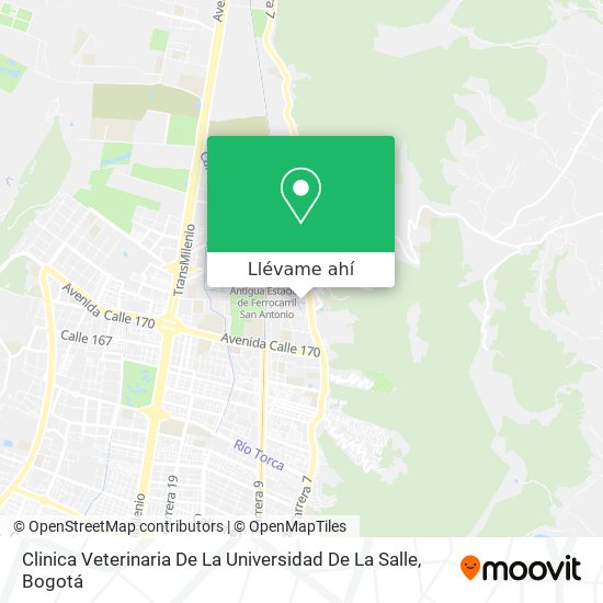 Mapa de Clinica Veterinaria De La Universidad De La Salle