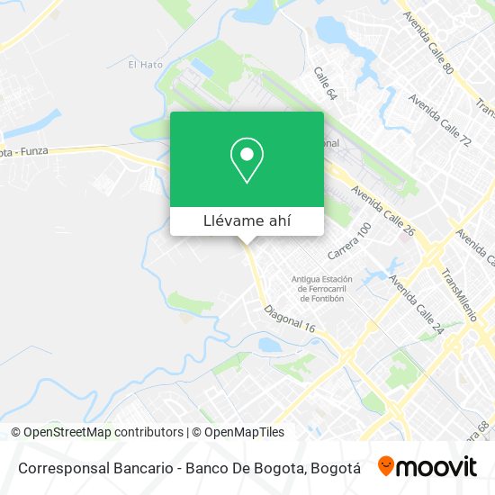 Mapa de Corresponsal Bancario -  Banco De Bogota