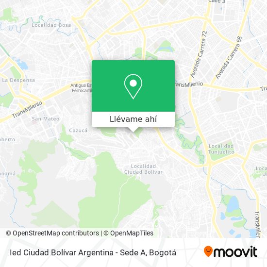 Mapa de Ied Ciudad Bolívar Argentina - Sede A