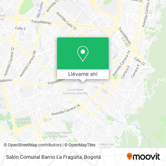 Mapa de Salón Comunal Barrio La Fragüita