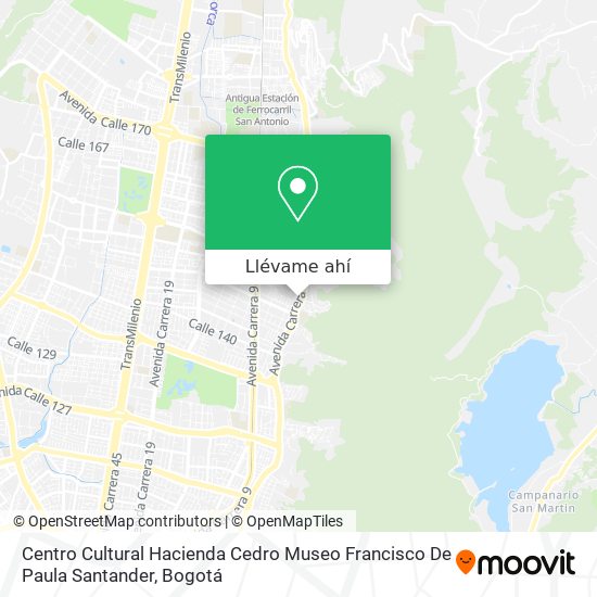 Mapa de Centro Cultural Hacienda Cedro Museo Francisco De Paula Santander