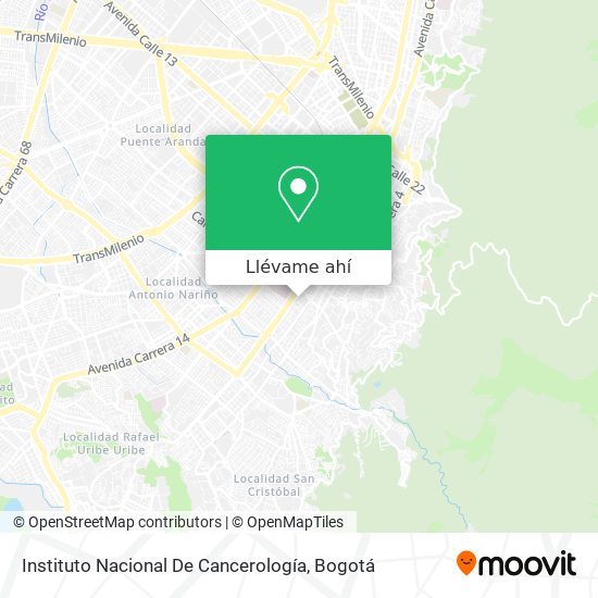 Mapa de Instituto Nacional De Cancerología