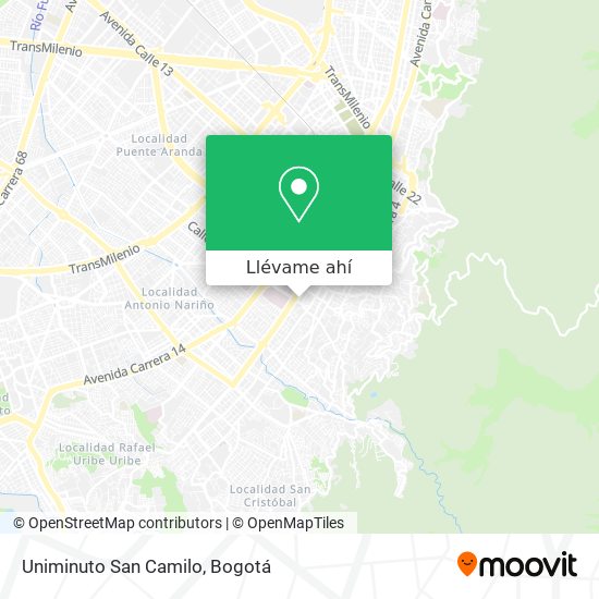 Mapa de Uniminuto San Camilo