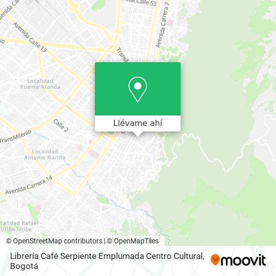 Mapa de Librería Café Serpiente Emplumada Centro Cultural