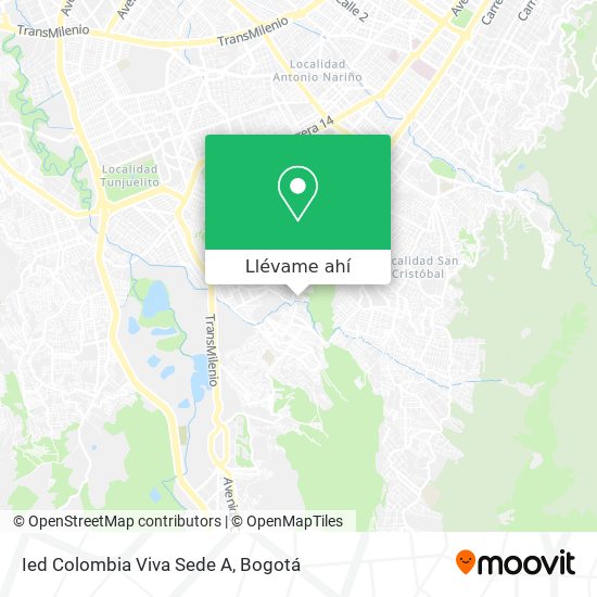 Mapa de Ied Colombia Viva Sede A