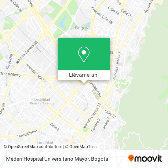 Mapa de Méderi Hospital Universitario Mayor