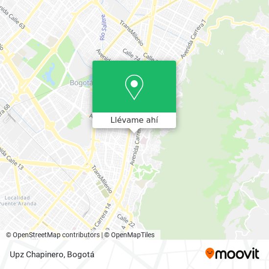 Mapa de Upz Chapinero