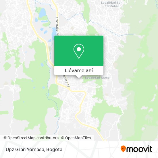 Mapa de Upz Gran Yomasa