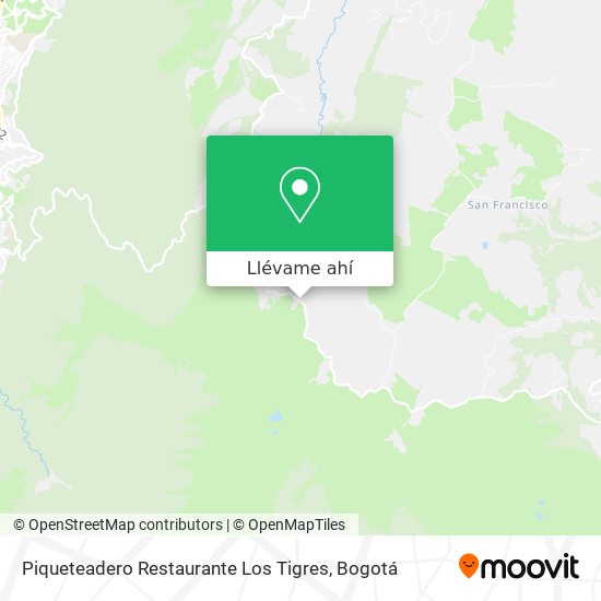 Mapa de Piqueteadero Restaurante Los Tigres
