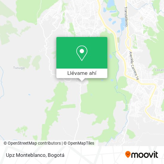 Mapa de Upz Monteblanco