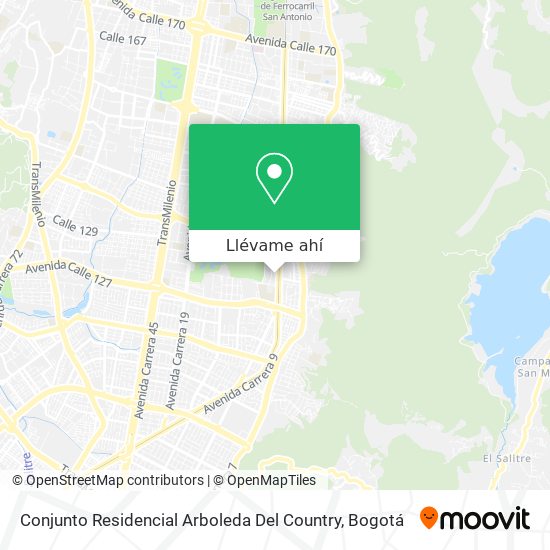 Mapa de Conjunto Residencial Arboleda Del Country