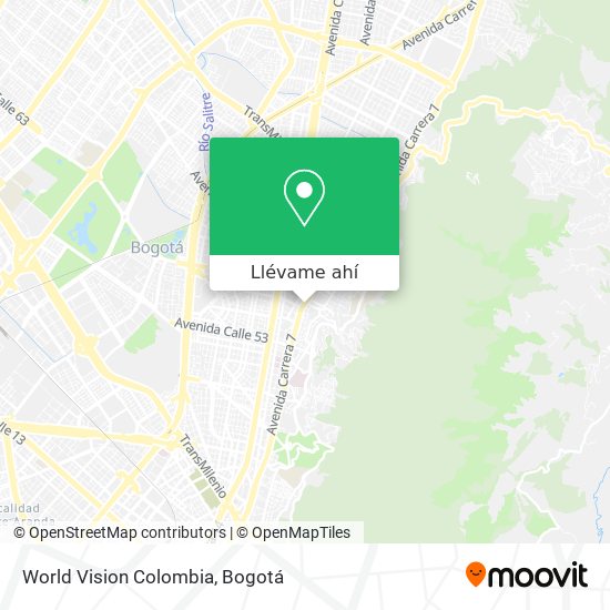 Mapa de World Vision Colombia