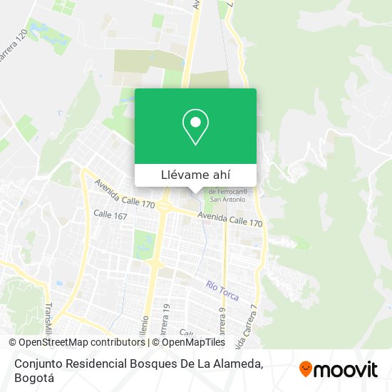 Mapa de Conjunto Residencial Bosques De La Alameda