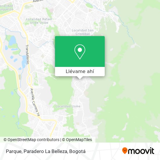 Mapa de Parque, Paradero La Belleza