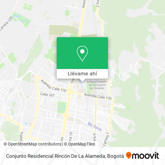 Mapa de Conjunto Residencial Rincón De La Alameda