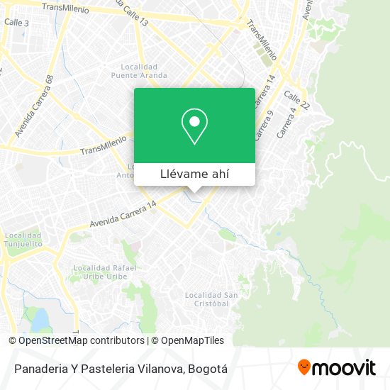 Mapa de Panaderia Y Pasteleria Vilanova