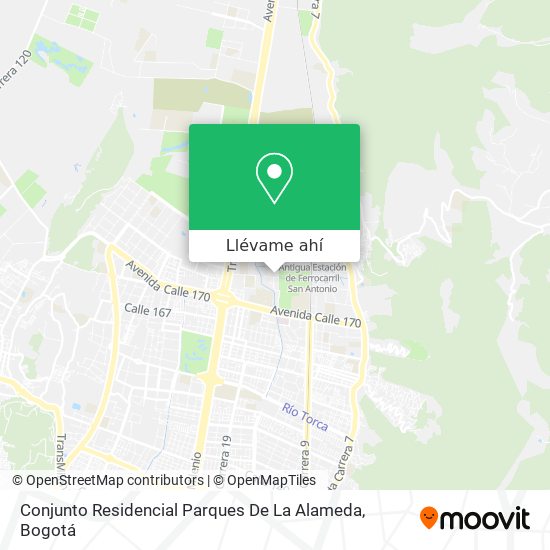 Mapa de Conjunto Residencial Parques De La Alameda