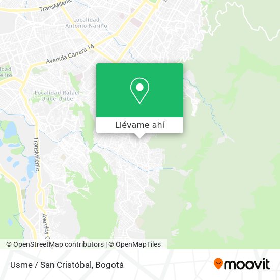 Mapa de Usme / San Cristóbal