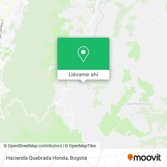 Mapa de Hacienda Quebrada Honda