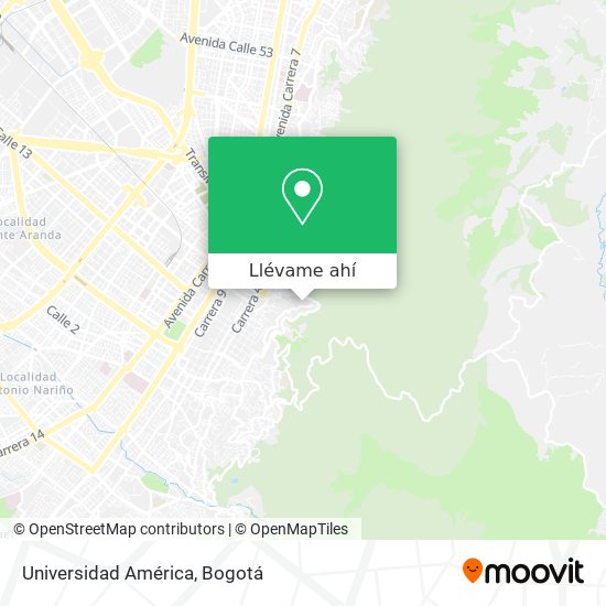 Mapa de Universidad América