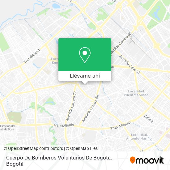 Mapa de Cuerpo De Bomberos Voluntarios De Bogotá