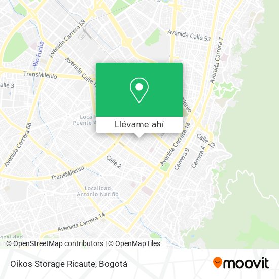 Mapa de Oikos Storage Ricaute