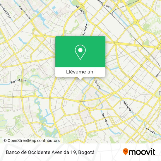 Mapa de Banco de Occidente Avenida 19