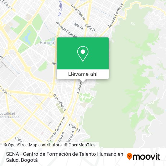 Mapa de SENA - Centro de Formación de Talento Humano en Salud