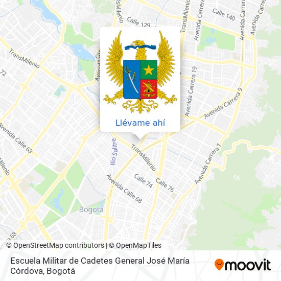 Mapa de Escuela Militar de Cadetes  General José María Córdova