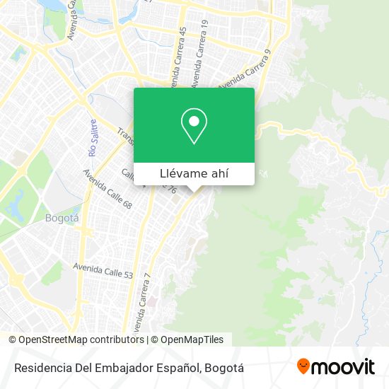 Mapa de Residencia Del Embajador Español
