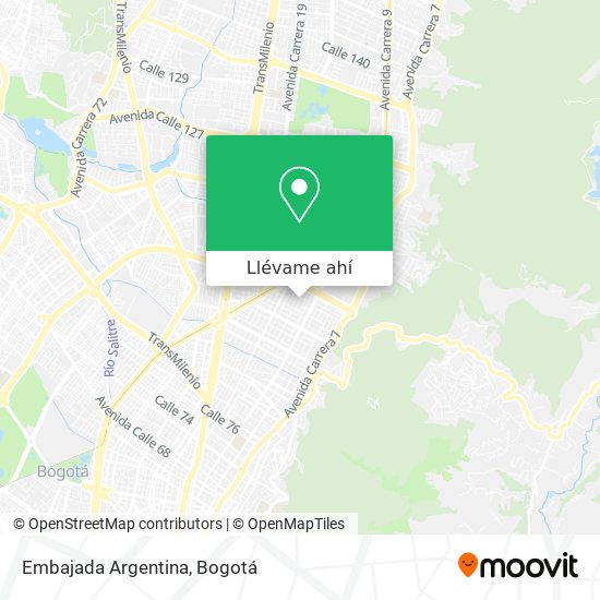 Mapa de Embajada Argentina