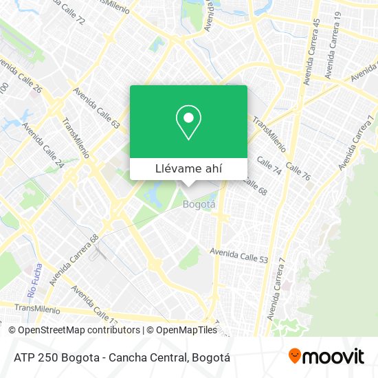 Mapa de ATP 250 Bogota - Cancha Central